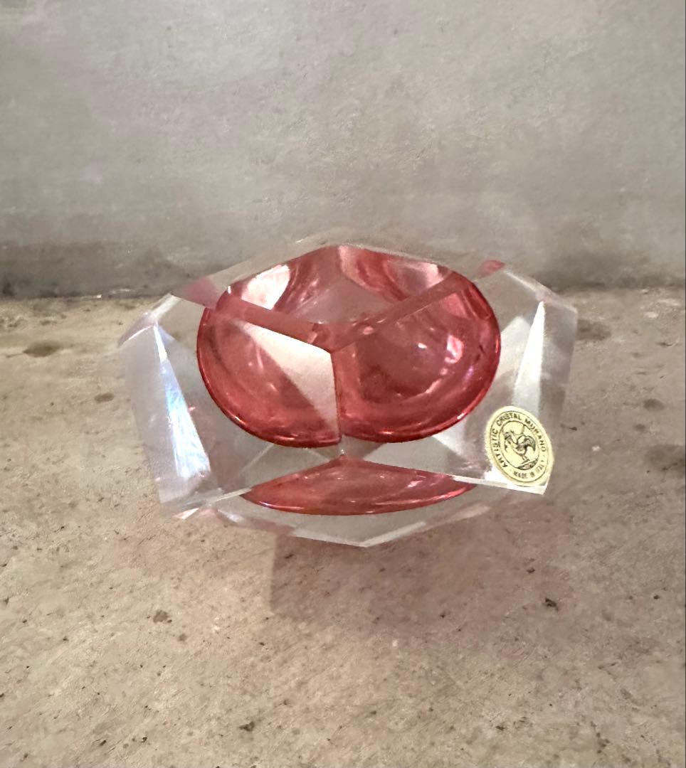 イタリア製　ムラーノガラス灰皿