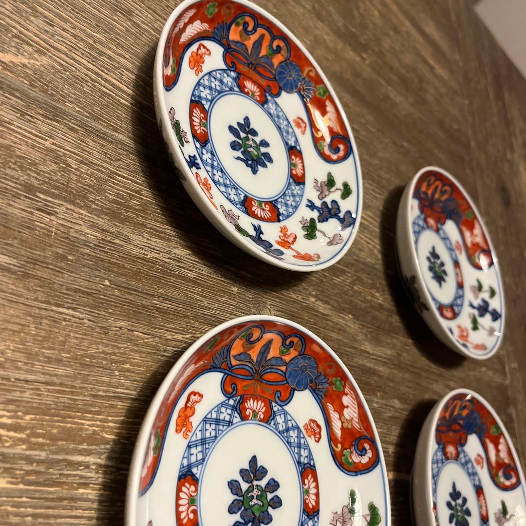 【源右衛門】古伊万里の伝統　日本銘窯　源右衛門作　古伊万里松絵　小皿5枚セット