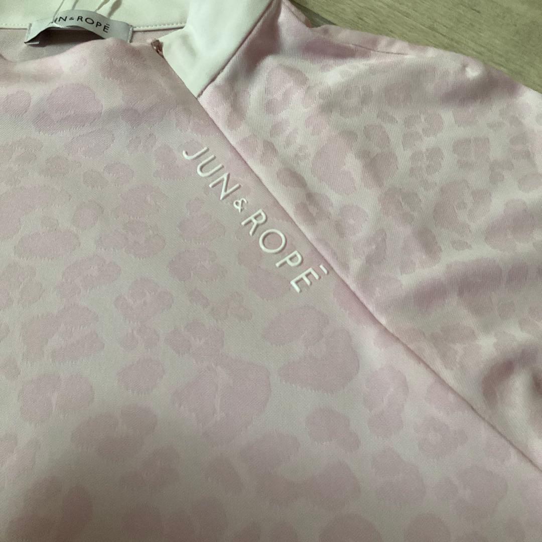新品JUN&ROPE レオパード柄ジャガード 裾ドロストシャツL 2025