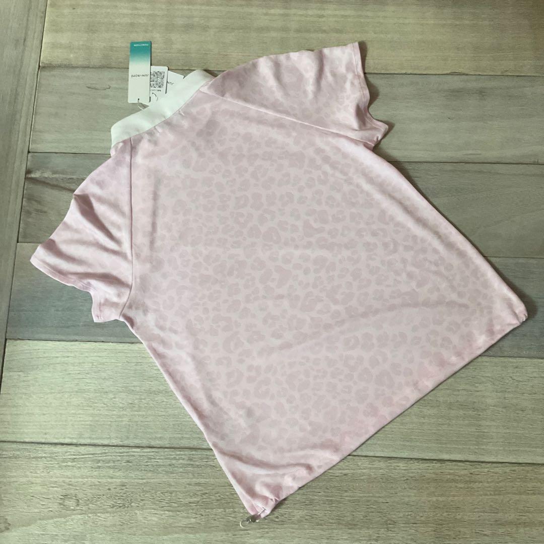 新品JUN&ROPE レオパード柄ジャガード 裾ドロストシャツL 2025