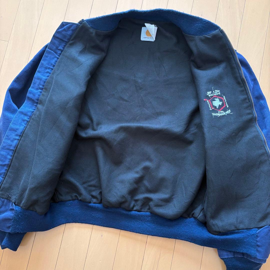 美品◎カーハート 80s サンタフェ 襟なし ネイビー M USA 100周年