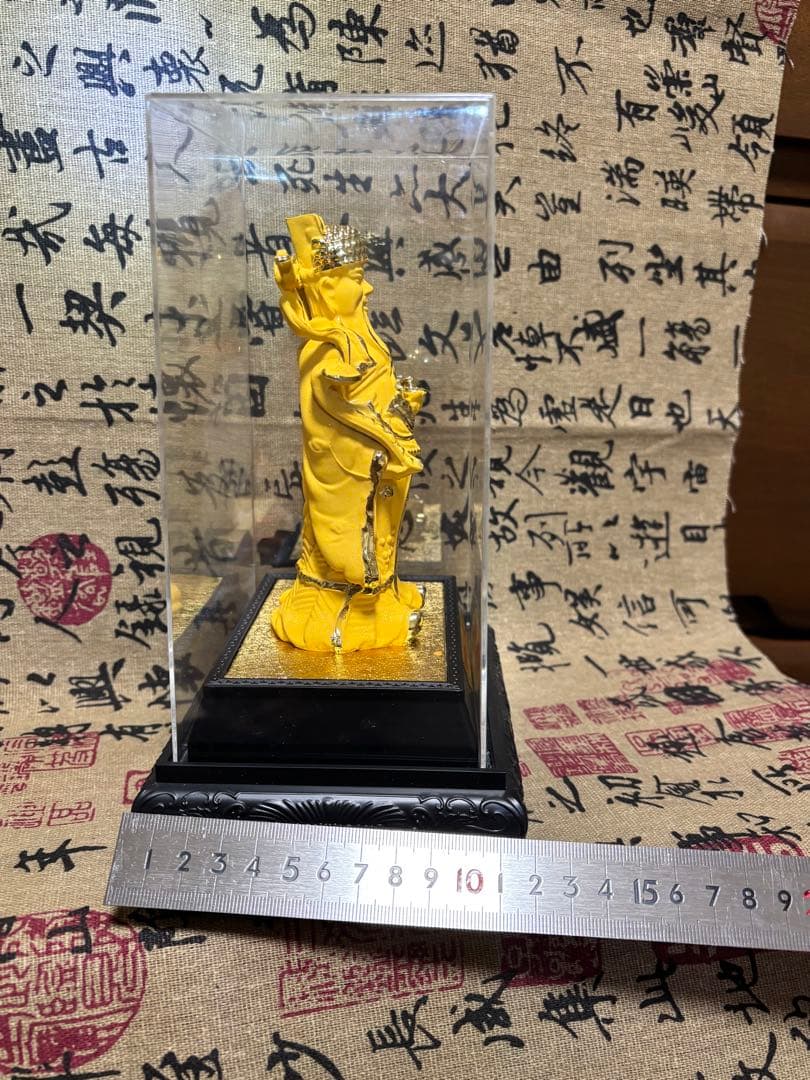 極美品・绒沙金「財神」置物 14cm 5892-1/3