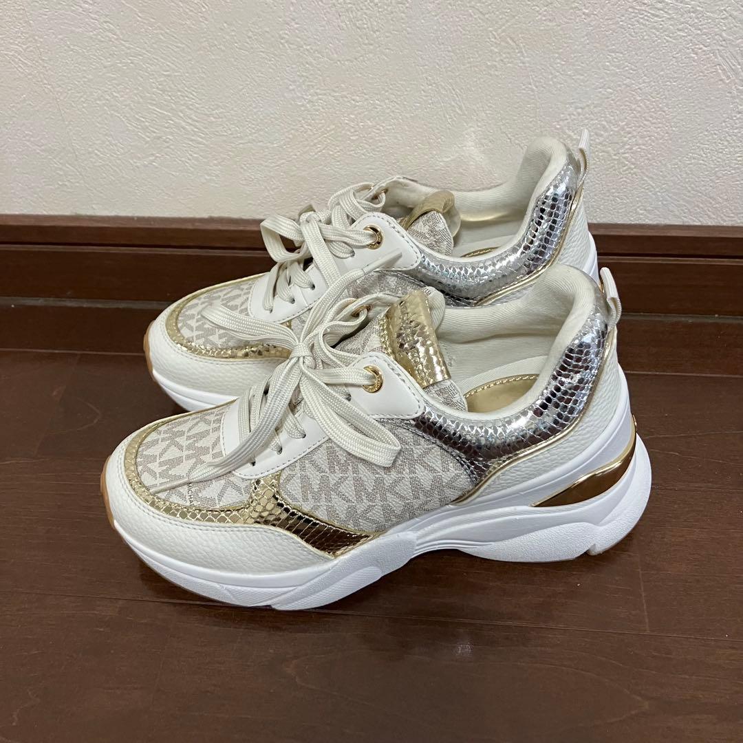 未使用【MICHAEL KORS】KATRINA メタリック リザード エンボス