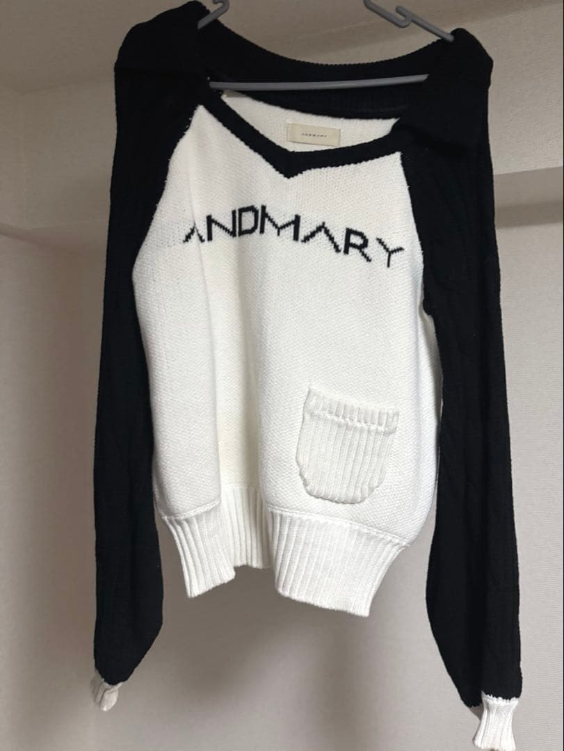 正規品 marie knit tops black ANDMARY