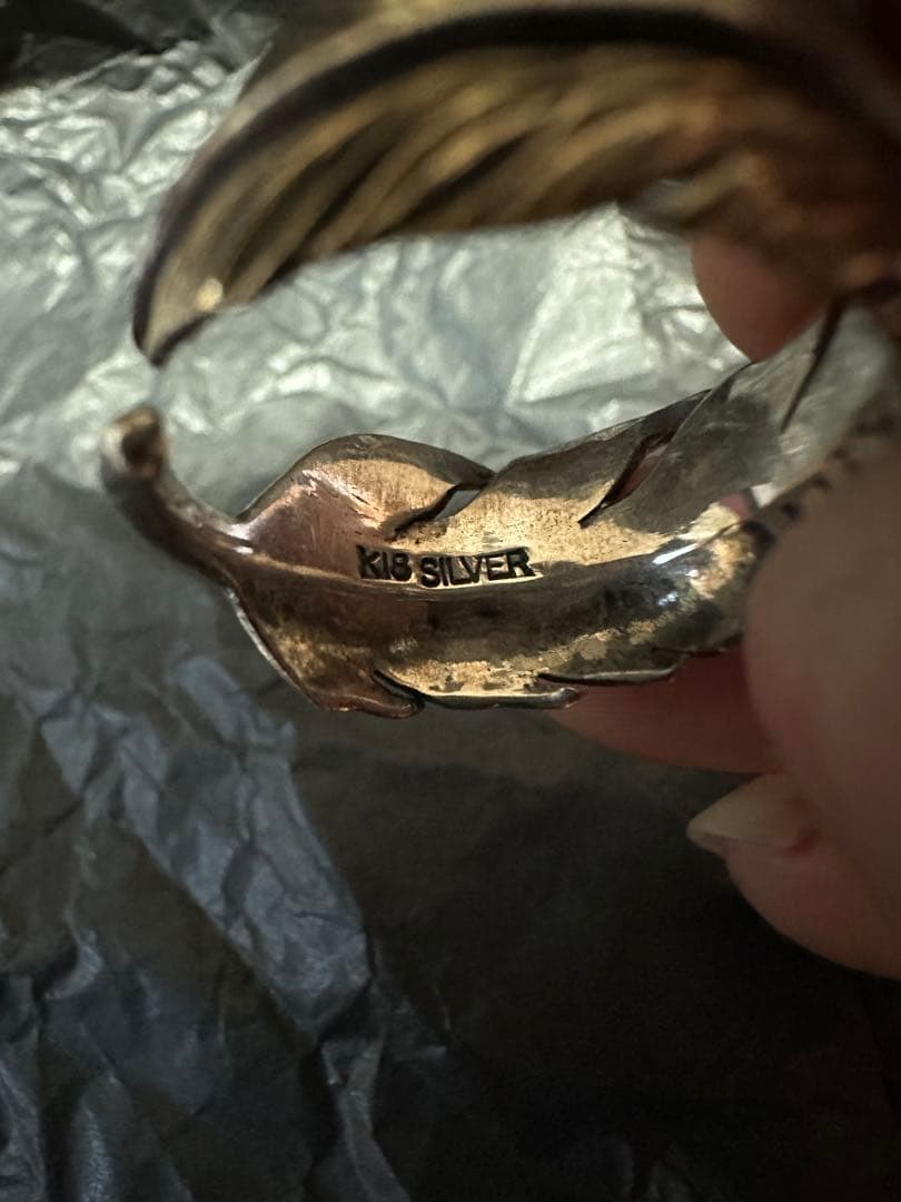 フェザーリング　シルバー925&K18