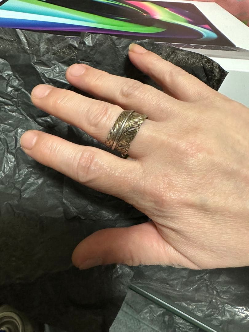 フェザーリング　シルバー925&K18