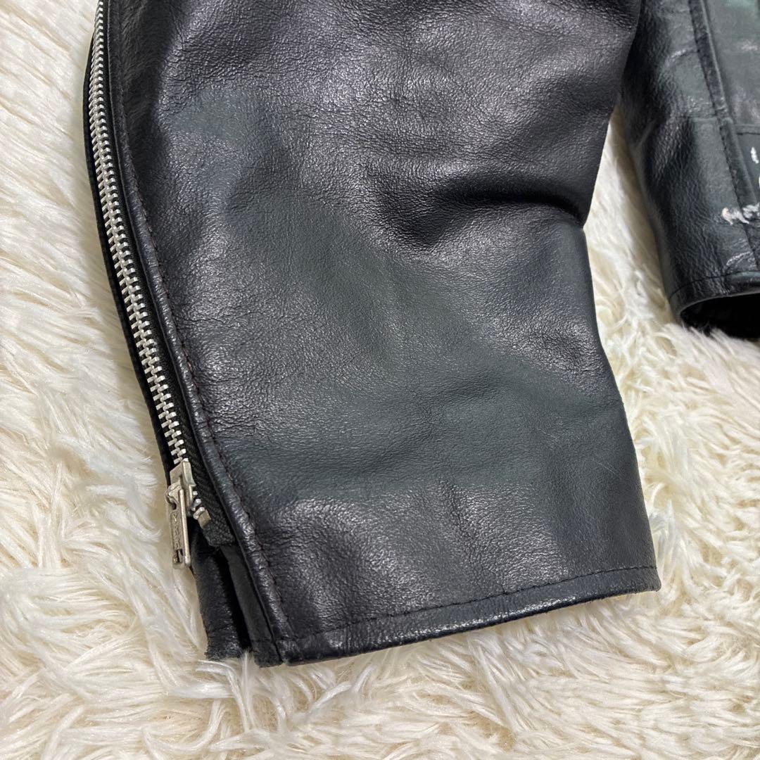 【USA製】Excelled ダブル ライダースジャケット 本革 46 黒 希少