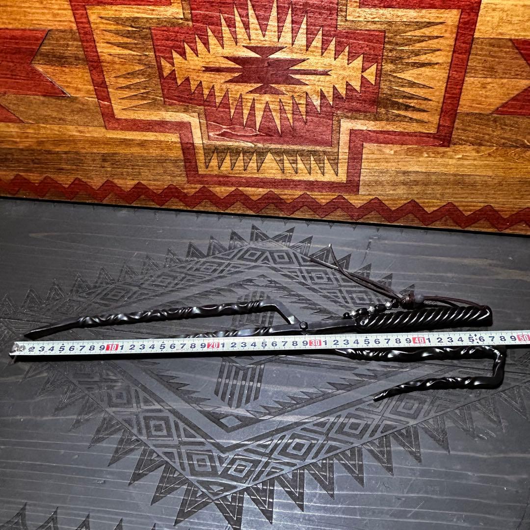 No.4 ツイスト薪ハサミ　火ハサミ　薪ハサミ　オリジナル薪ハサミ