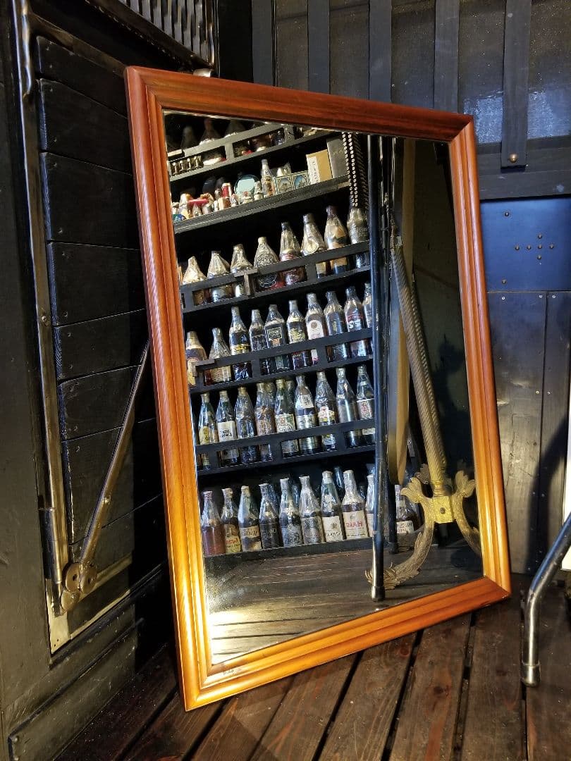 1960's　USA　トラッド　ウッド　フレーム　　ゴシック　ウォール　ミラー