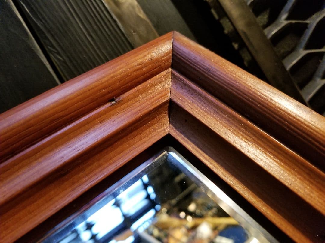 1960's　USA　トラッド　ウッド　フレーム　　ゴシック　ウォール　ミラー