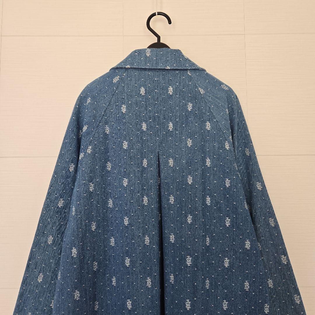 インゲボルグ　地模様織りデニムチェスターコート　インディゴ