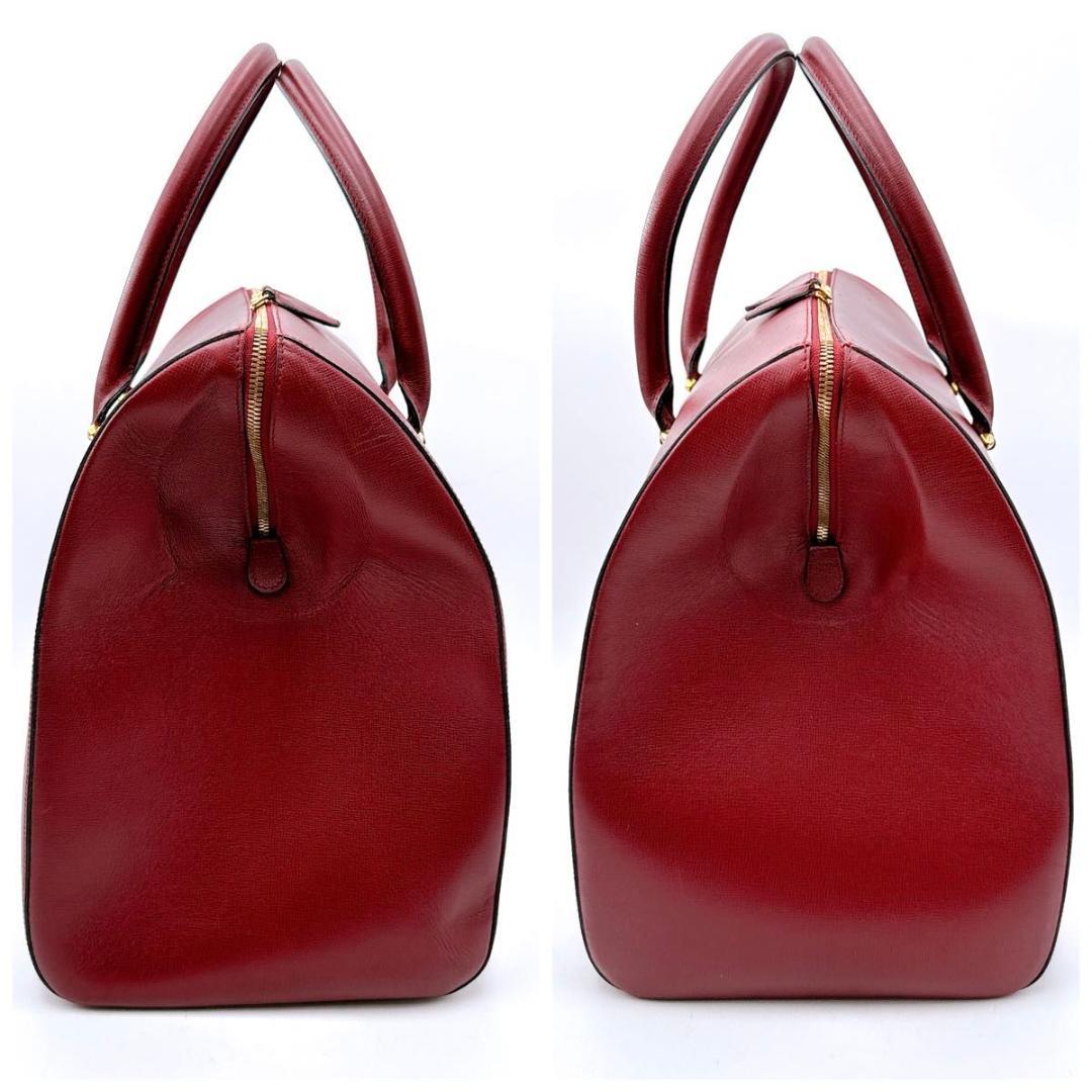 Cartier カルティエ マストライン ボストンバッグ レザー ボルドー