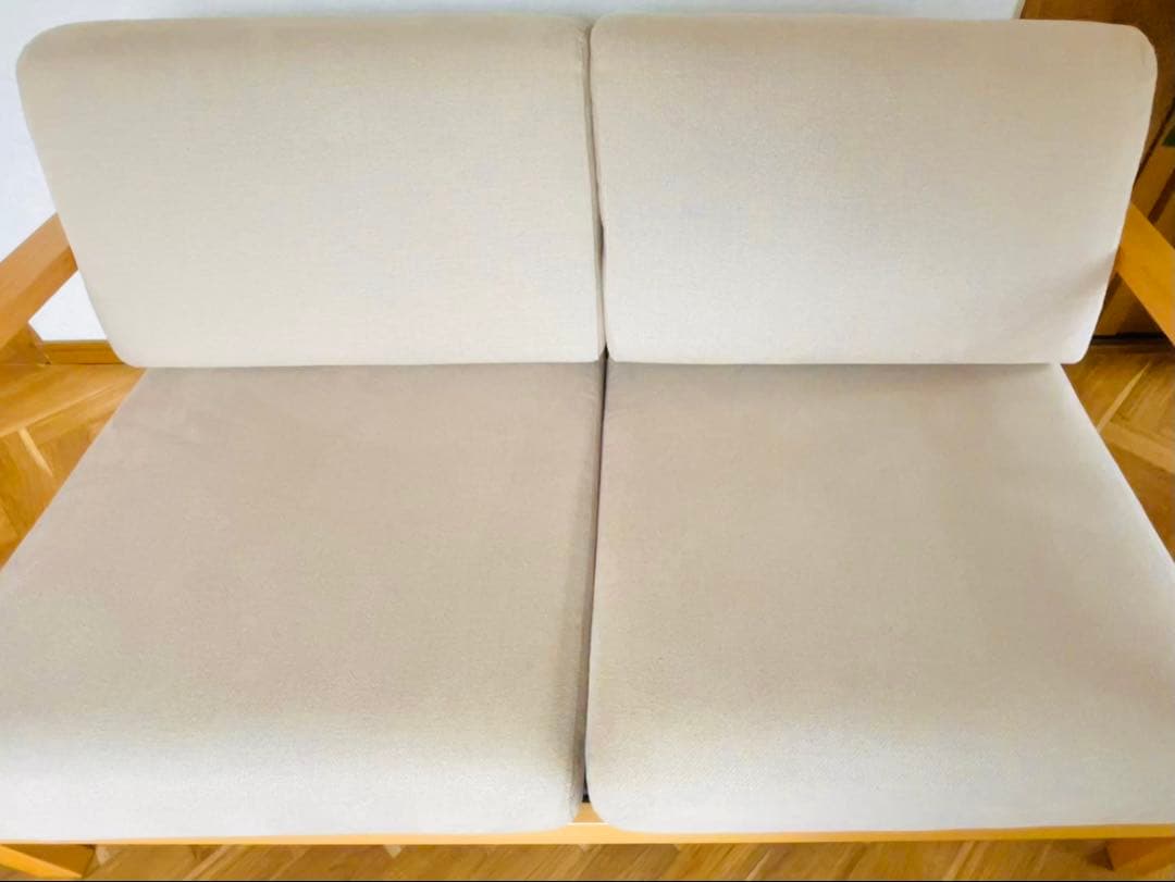 二人掛け 木製フレームソファ「kurera(クレラ)」