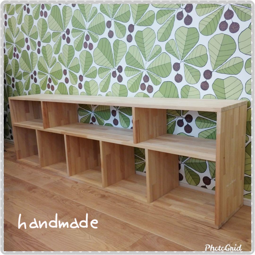 おもちゃ棚　絵本棚　✨　木製ハンドメイド　木製棚
