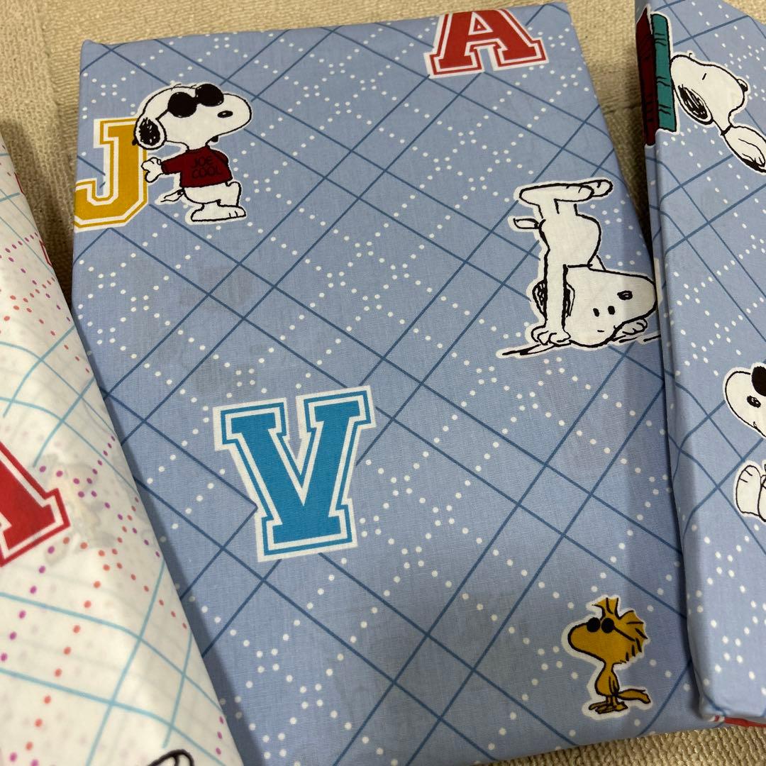 スヌーピー 布団カバー　セット　カレッジ柄