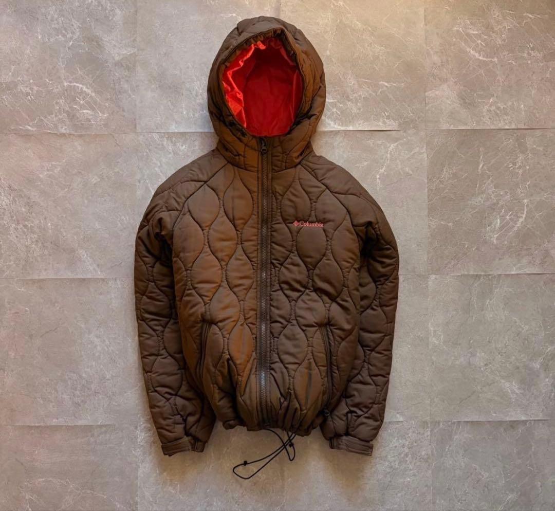 【超希少❗️】極暖columbia ダイヤキルティングジャケット　ブラウン　S