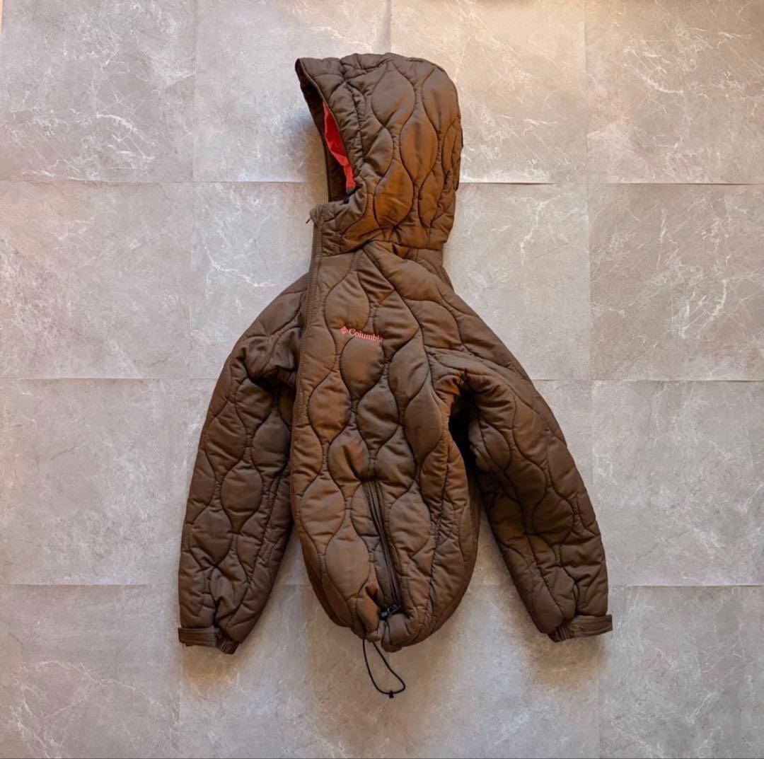 【超希少❗️】極暖columbia ダイヤキルティングジャケット　ブラウン　S