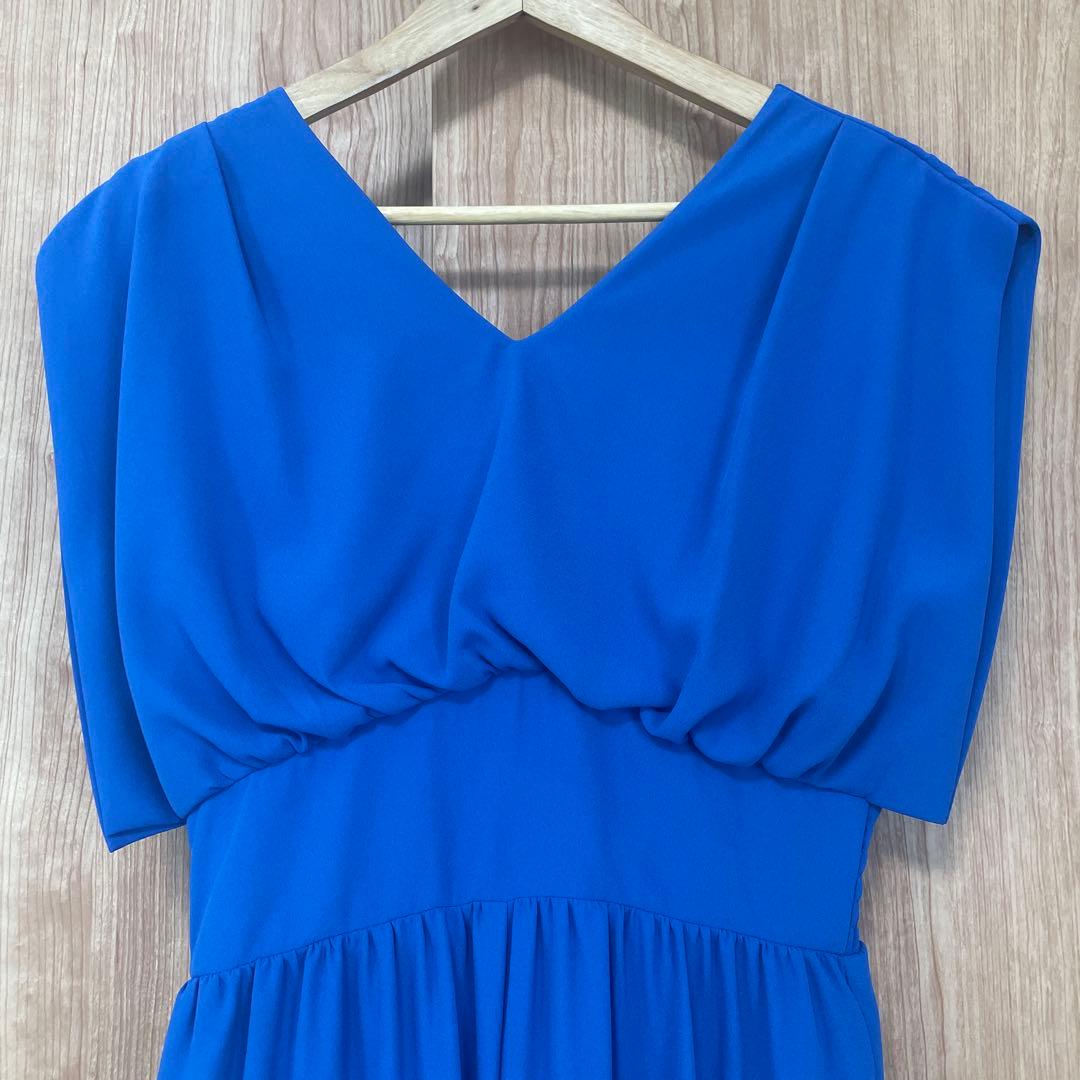 【極美品】【chaco】オールインワン　パンツドレス 青 ブルー 9号