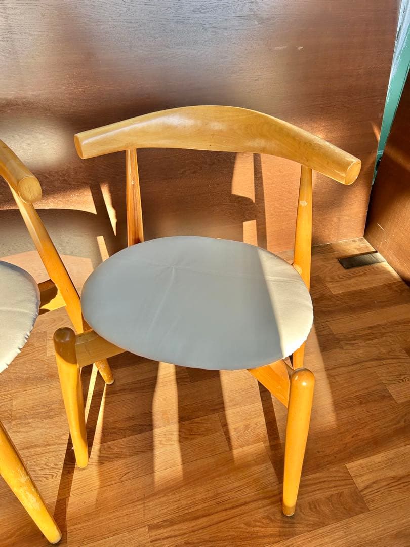 723 北欧風 ダイニングチェア 2脚セット ナチュラル 木製 おしゃれ　モダン