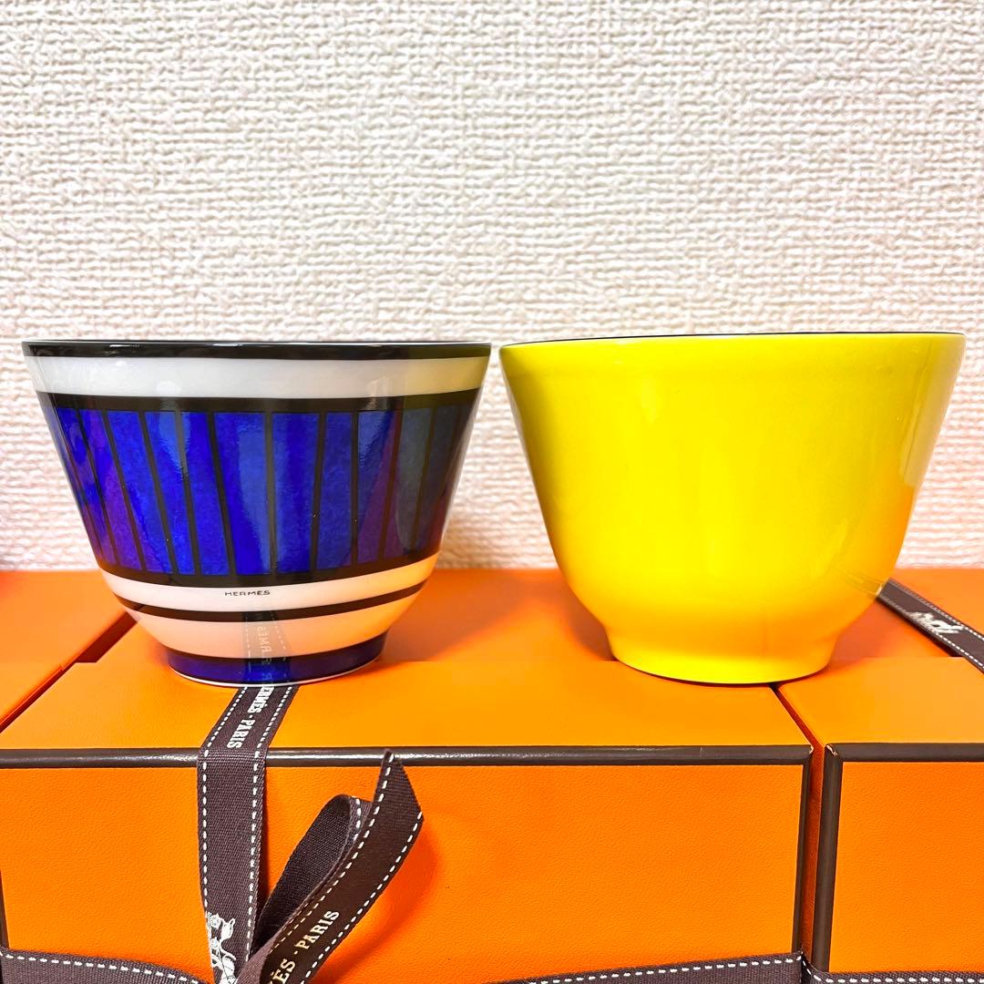 【廃盤 新品 全4種セット】エルメス　ブルーダイユール　ラージボウル