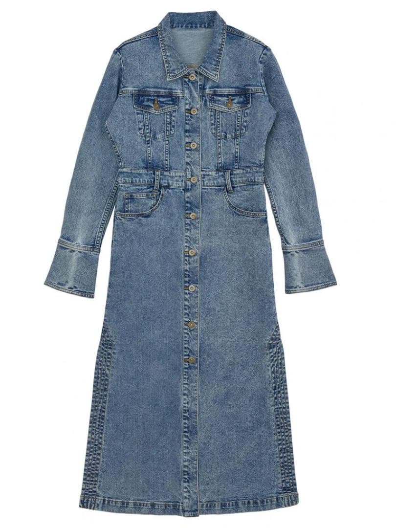 ワンピース AMERI VINTAGE I LINE DENIM SHIRT DRESS