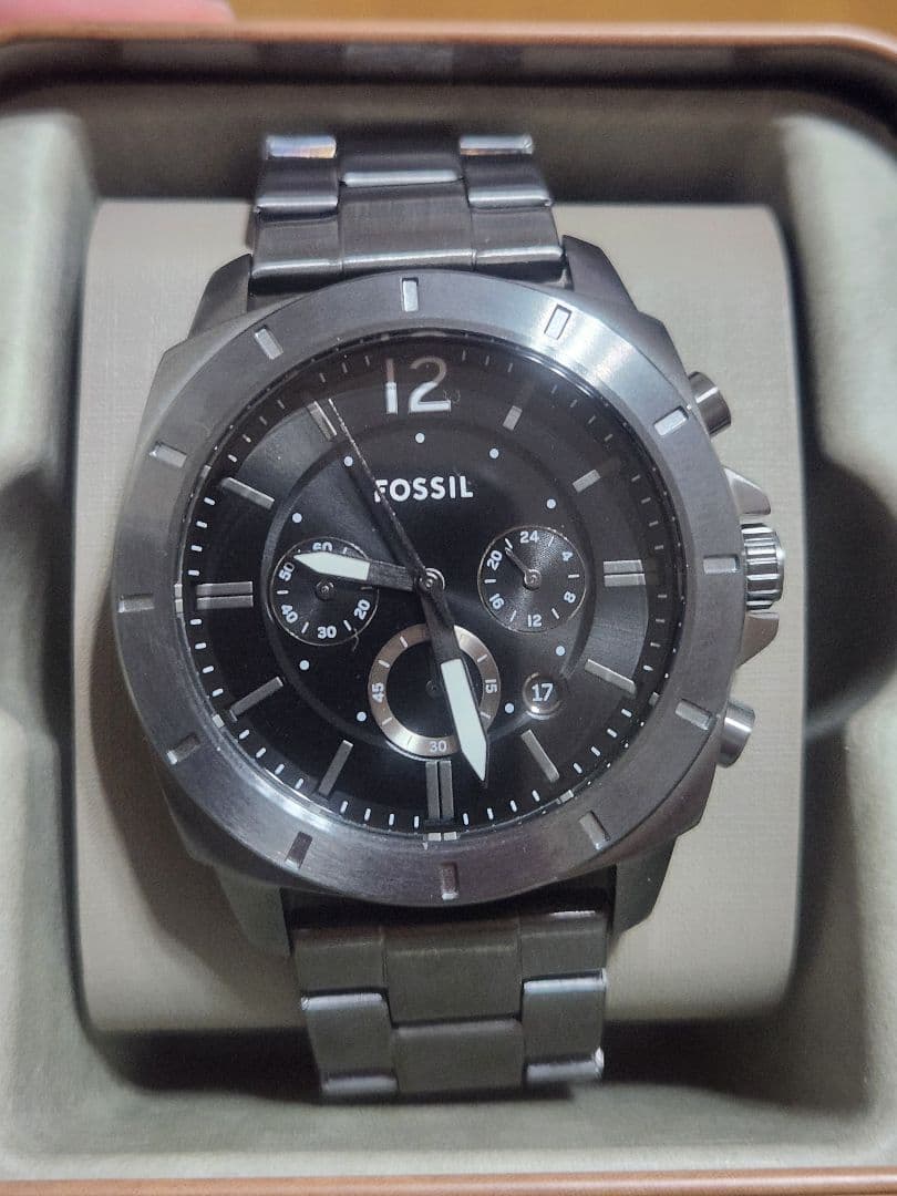 メンズ腕時計、Fossilブランド、カラー：ダークグレー（マット）