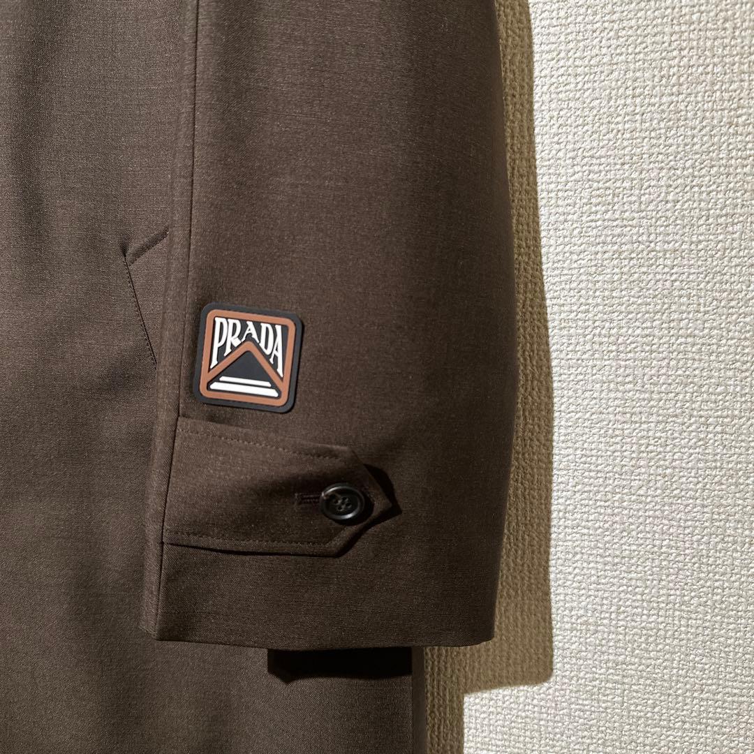 19SS PRADA プラダ シリコンロゴ ステンカラーコート
