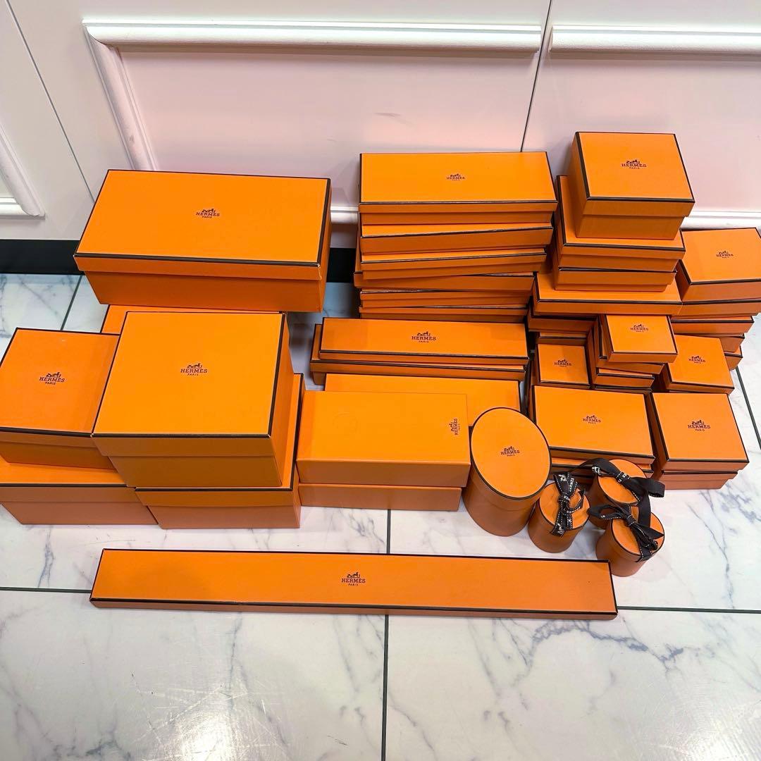 HERMES　エルメス　オレンジ　空箱　財布小物・アクセサリー入れ　54個セット