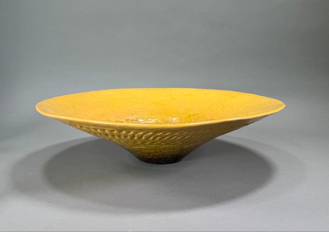 池坊　いけばな　生花.新風体 陶器花器　大きな花器　華道具　直径44.5cm