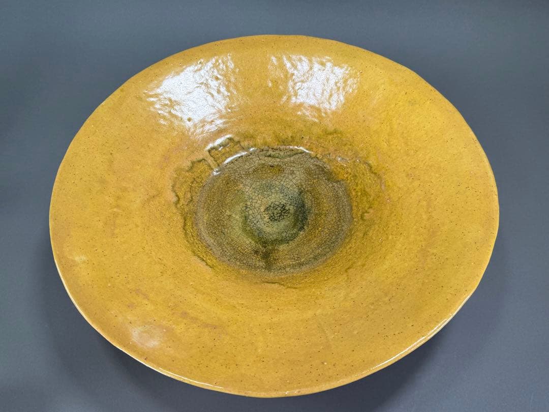 池坊　いけばな　生花.新風体 陶器花器　大きな花器　華道具　直径44.5cm