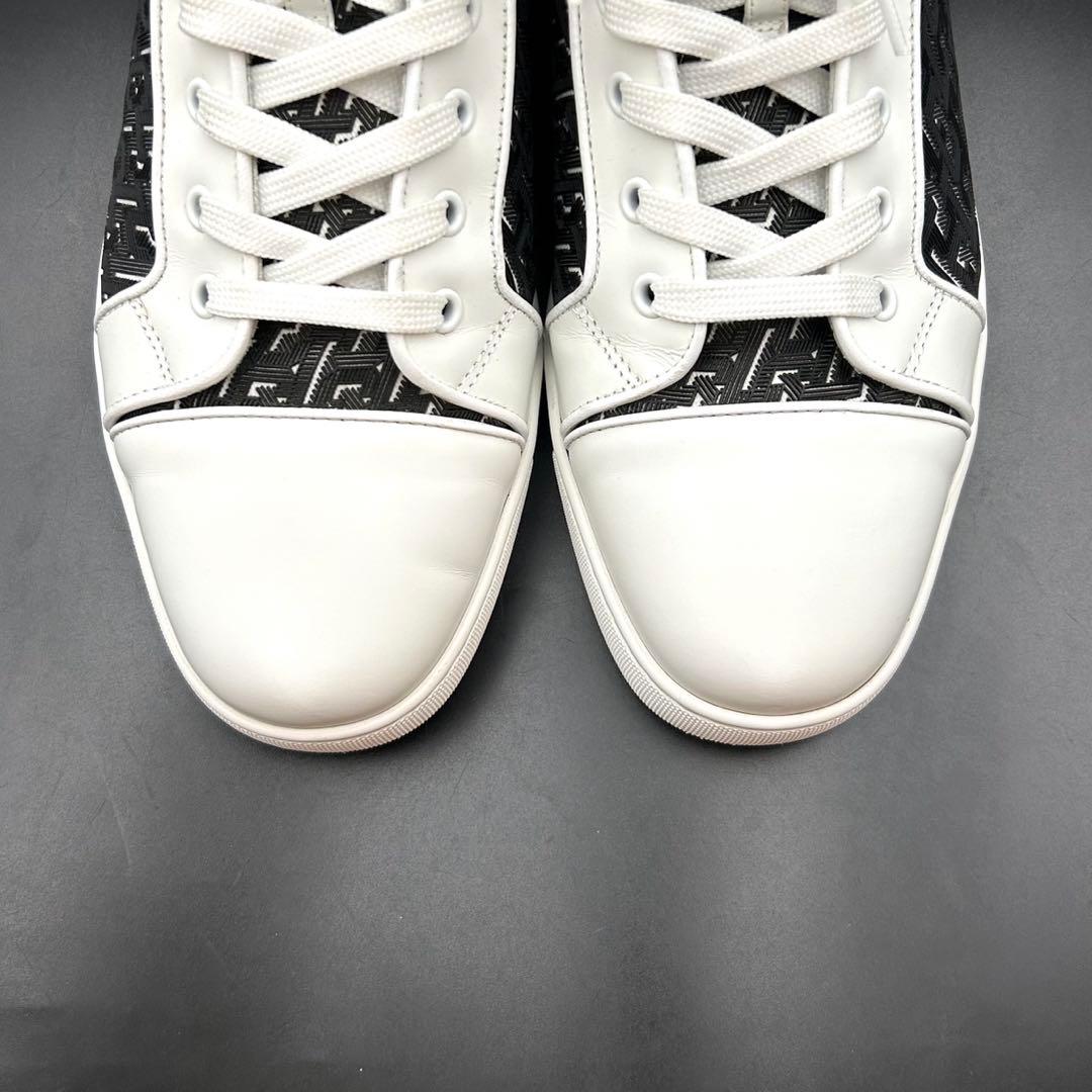 【美品】クリスチャンルブタン ハイカットスニーカー メンズ レザー 白 26.5