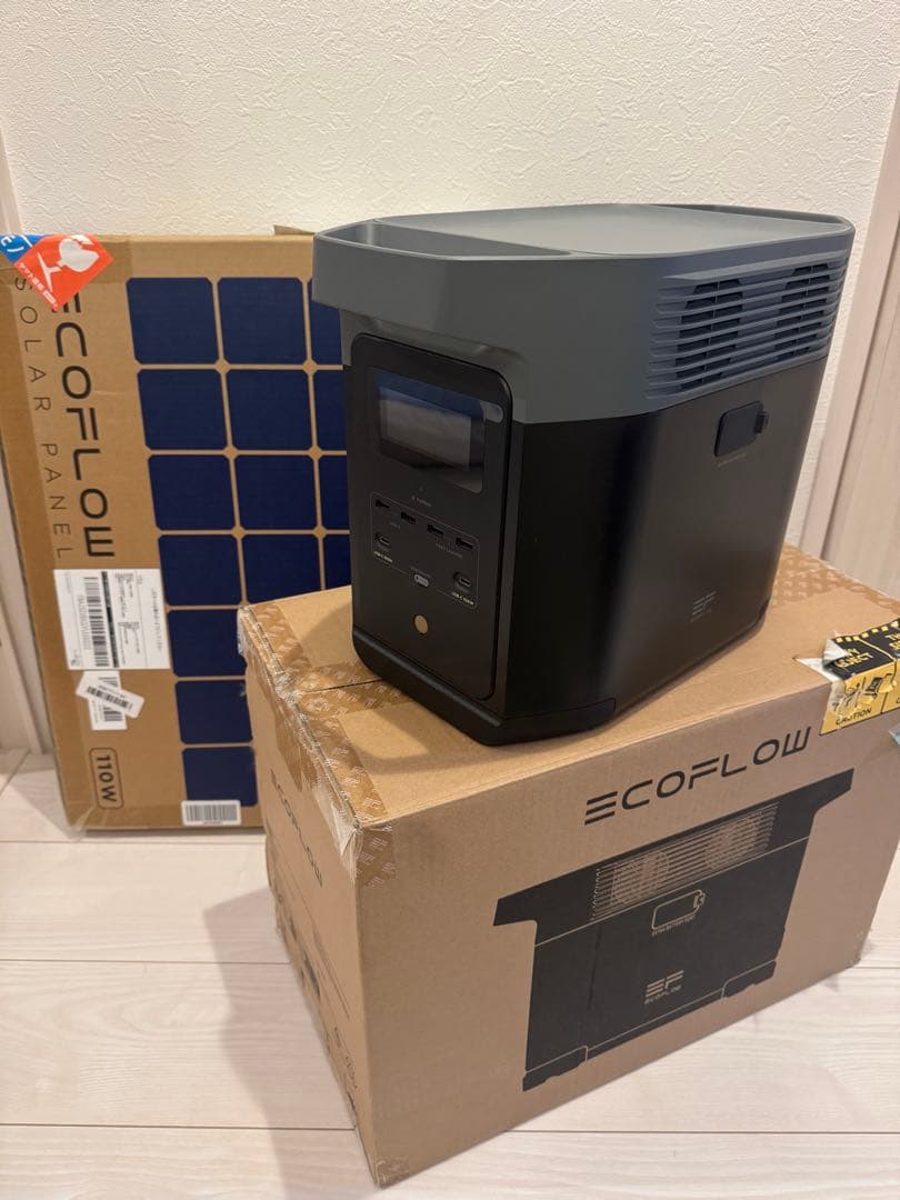 ECOFLOW DELTA2 110Wソーラーパネル付き