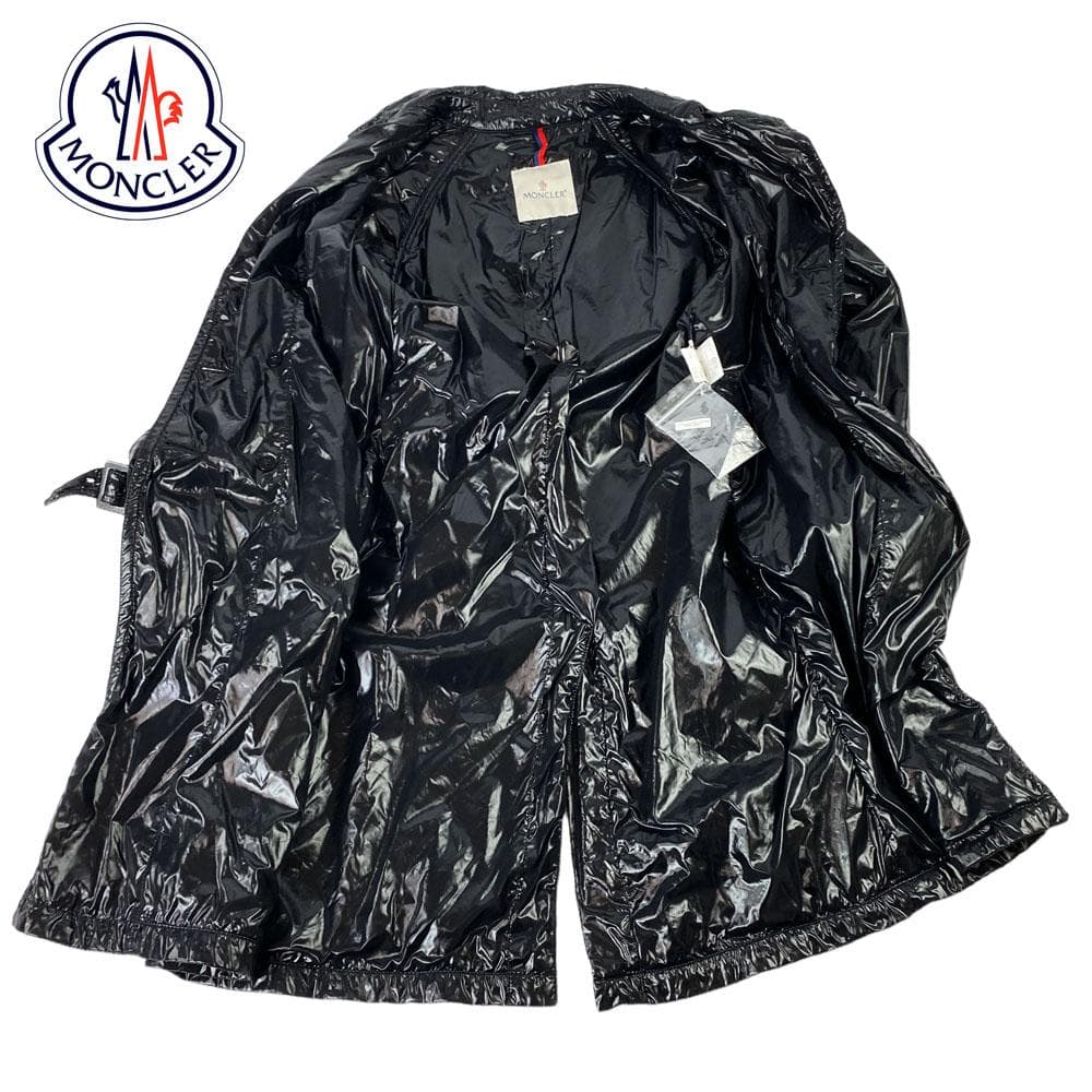 ★極美品★モンクレール ナイロン トレンチコート ロゴワッペン ベルト付き M