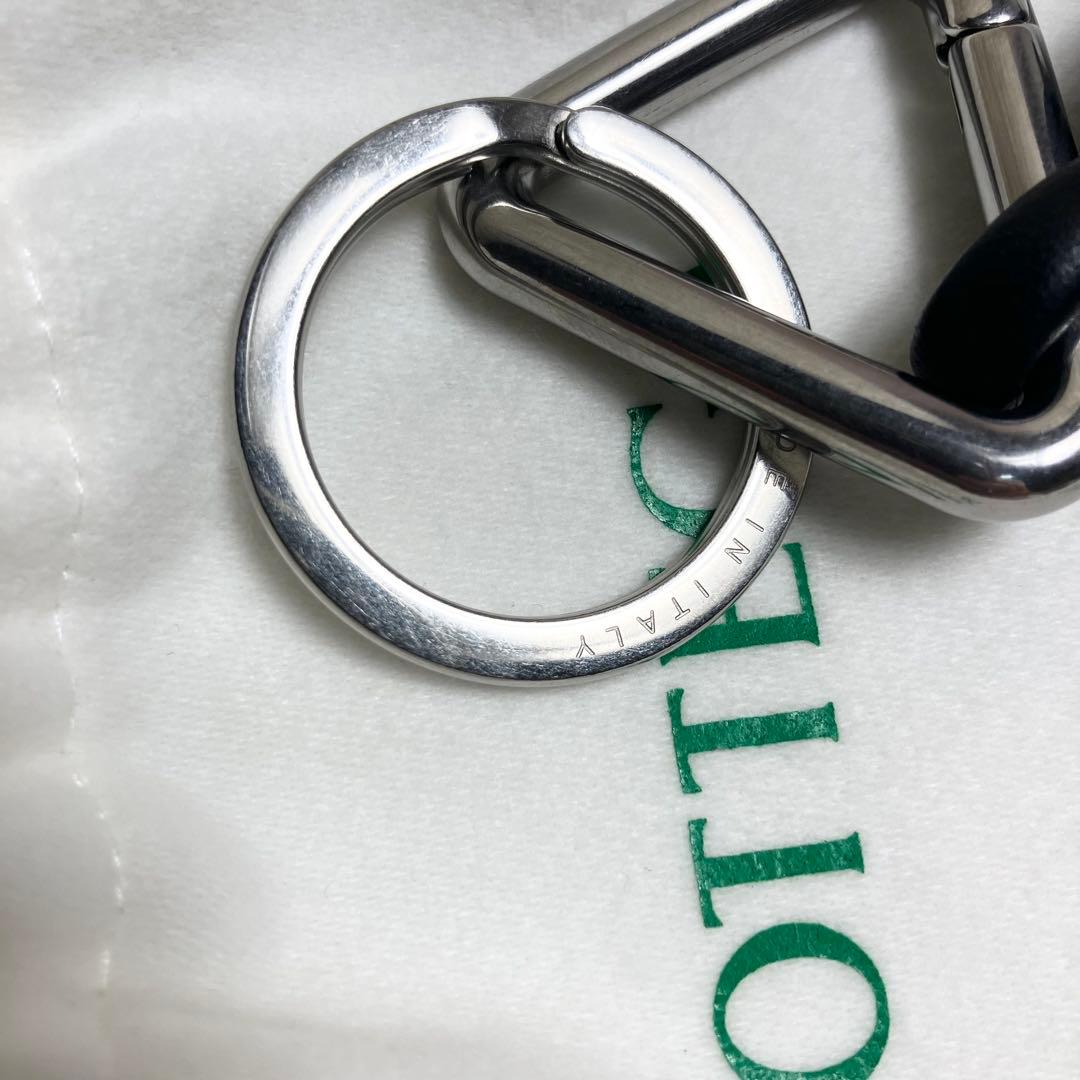 【未使用級】ボッテガヴェネタ＊キーリング レザーブラック