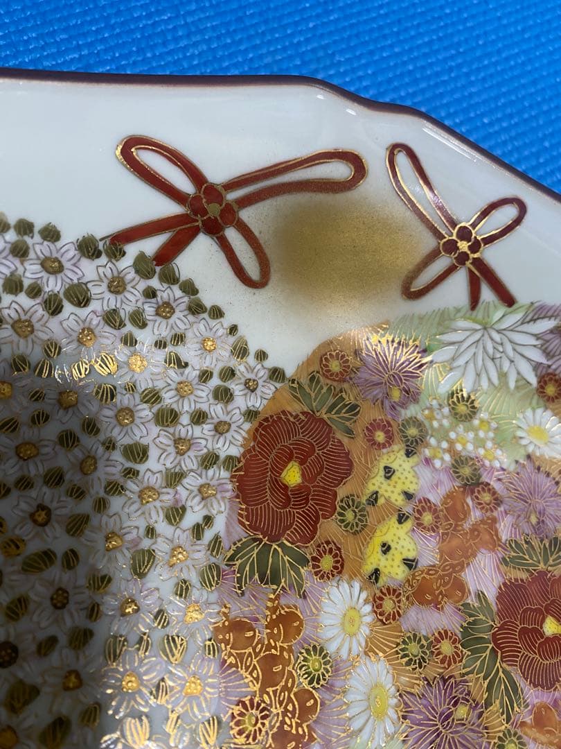 九谷焼　花詰　飾り皿　30㎝