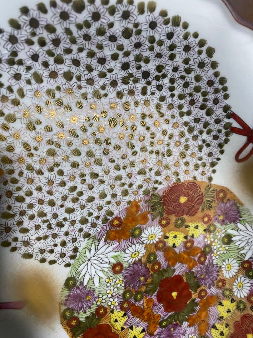 九谷焼　花詰　飾り皿　30㎝