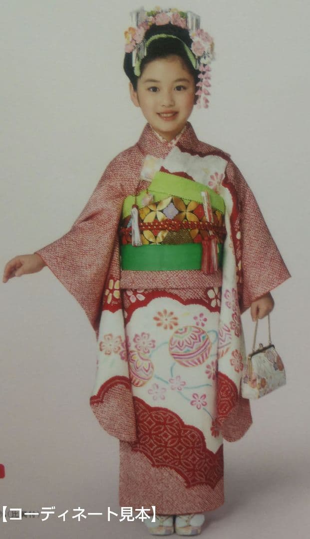 ★売約品★特選総絞り 七歳お祝い着物 帯シメ、長襦袢、小物セット