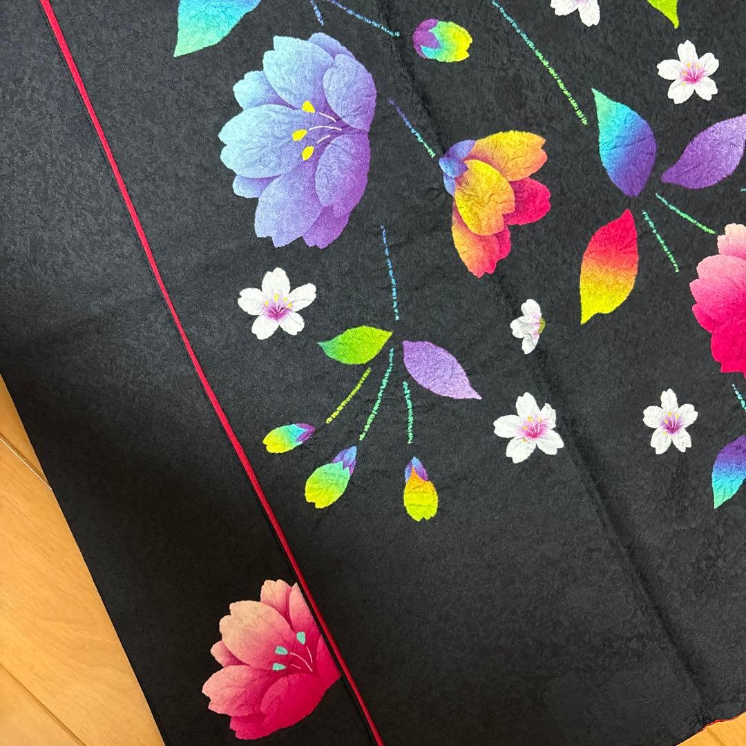 【12/19】振袖☆パステル花柄（黒色）