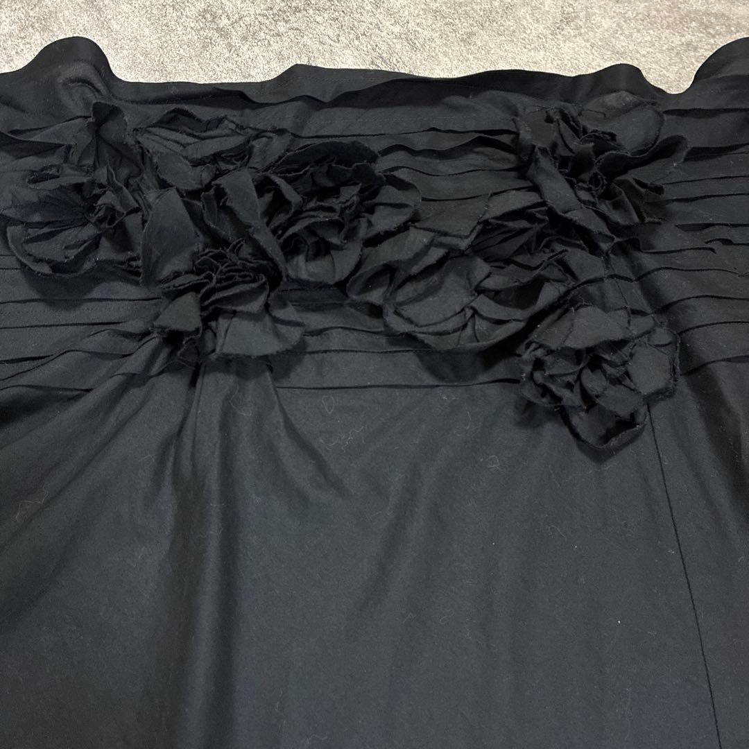 tricot COMME des GARÇONS 立体モチーフ花　巻きスカート