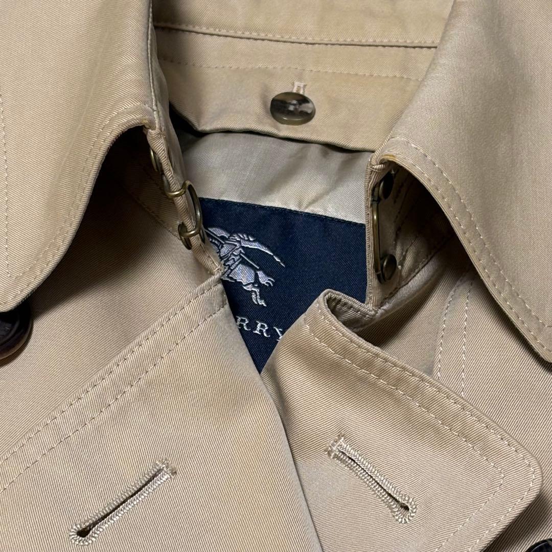 バーバリーロンドン メガチェックライナー付き ハニーべージュトレンチコート L