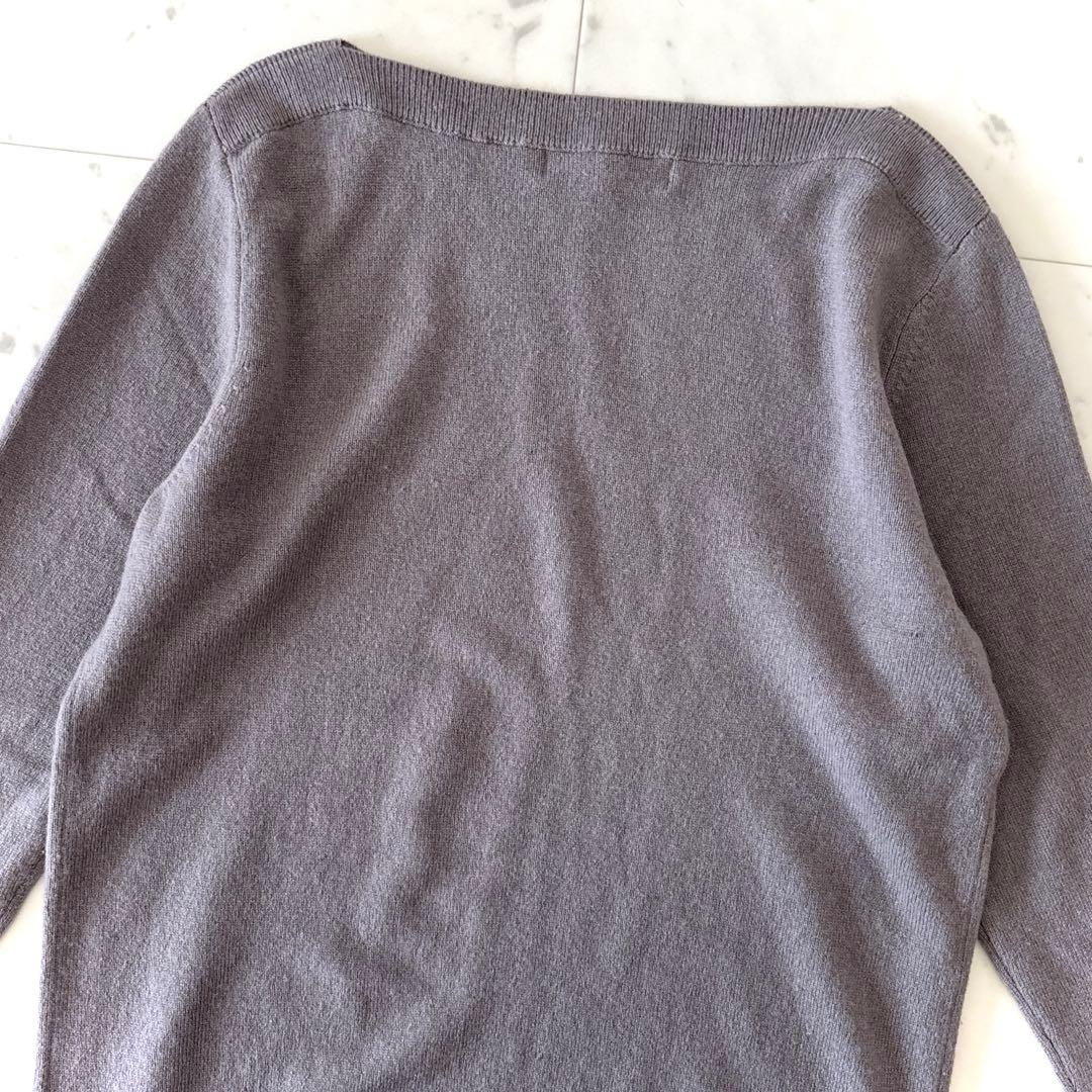 美品 ダーマコレクション カシミヤ100％ ボートネックニット M グレージュ