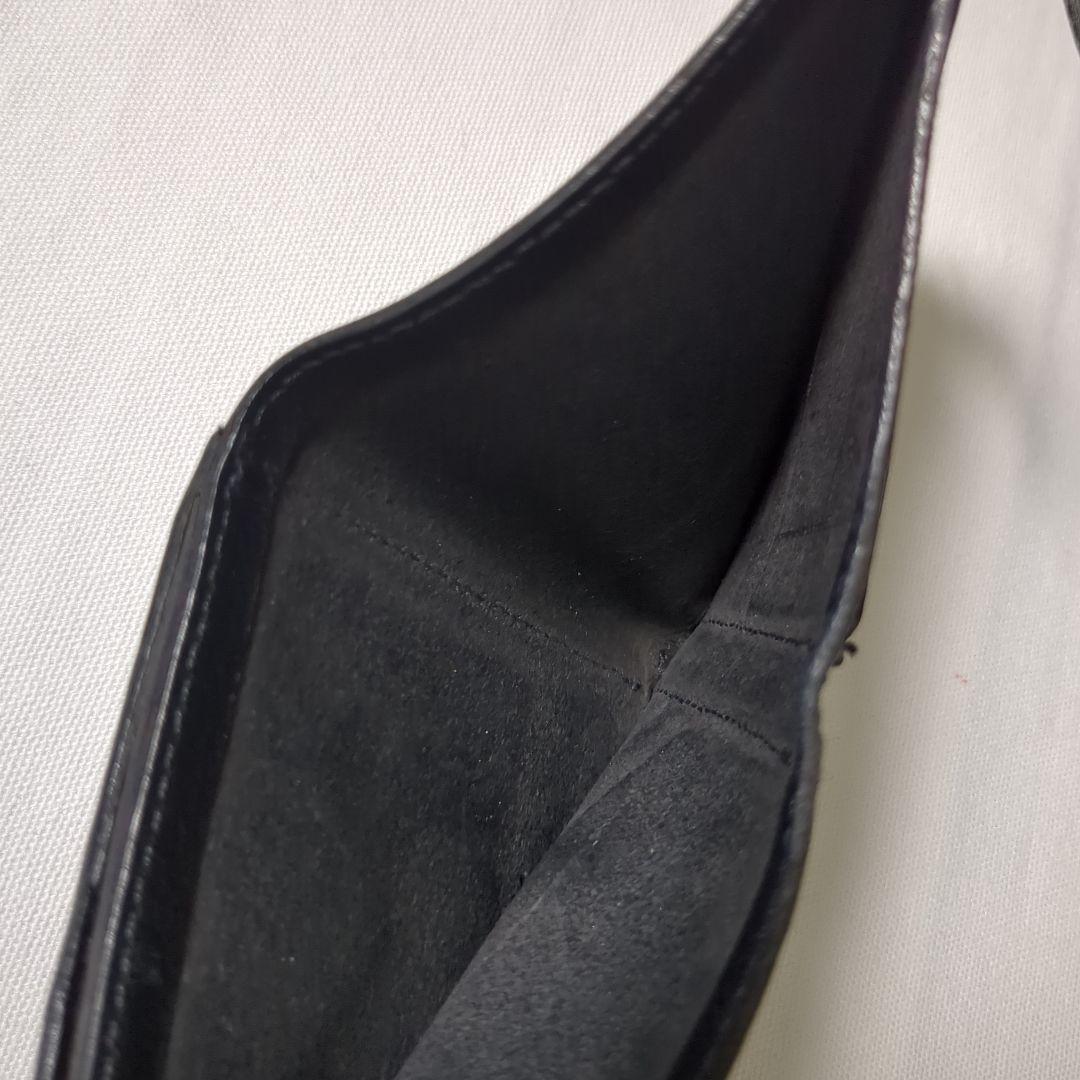 美品 イルビゾンテ ナターコレクション 2つ折り 財布 ブラック グリーン