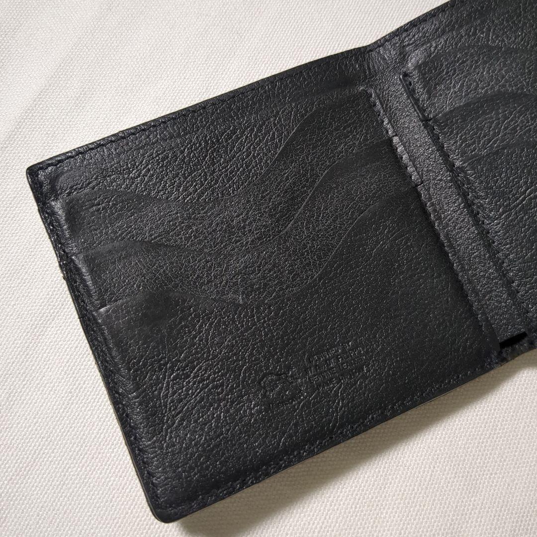 美品 イルビゾンテ ナターコレクション 2つ折り 財布 ブラック グリーン