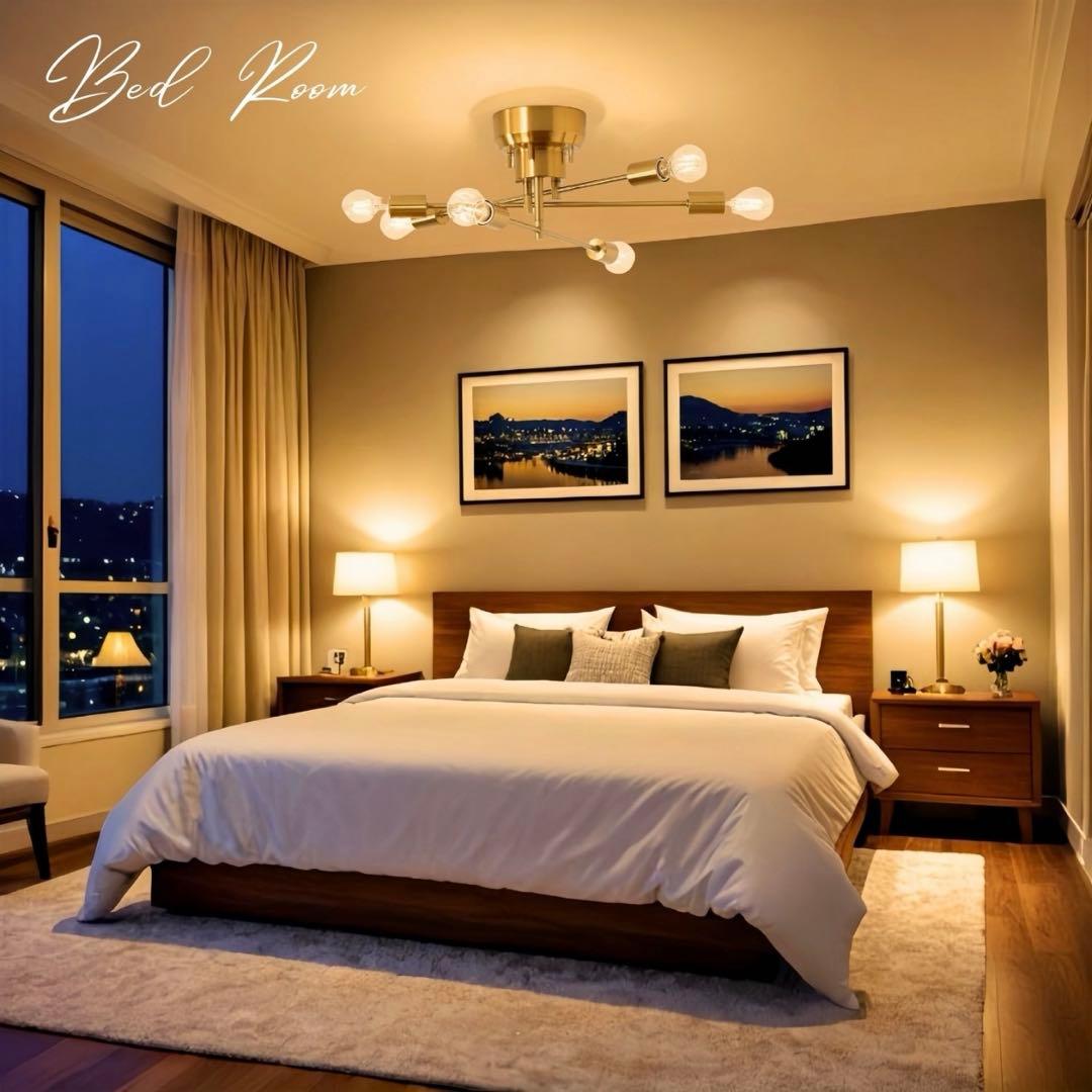 【美品】シーリングライト おしゃれ✨天井証明　ゴールド