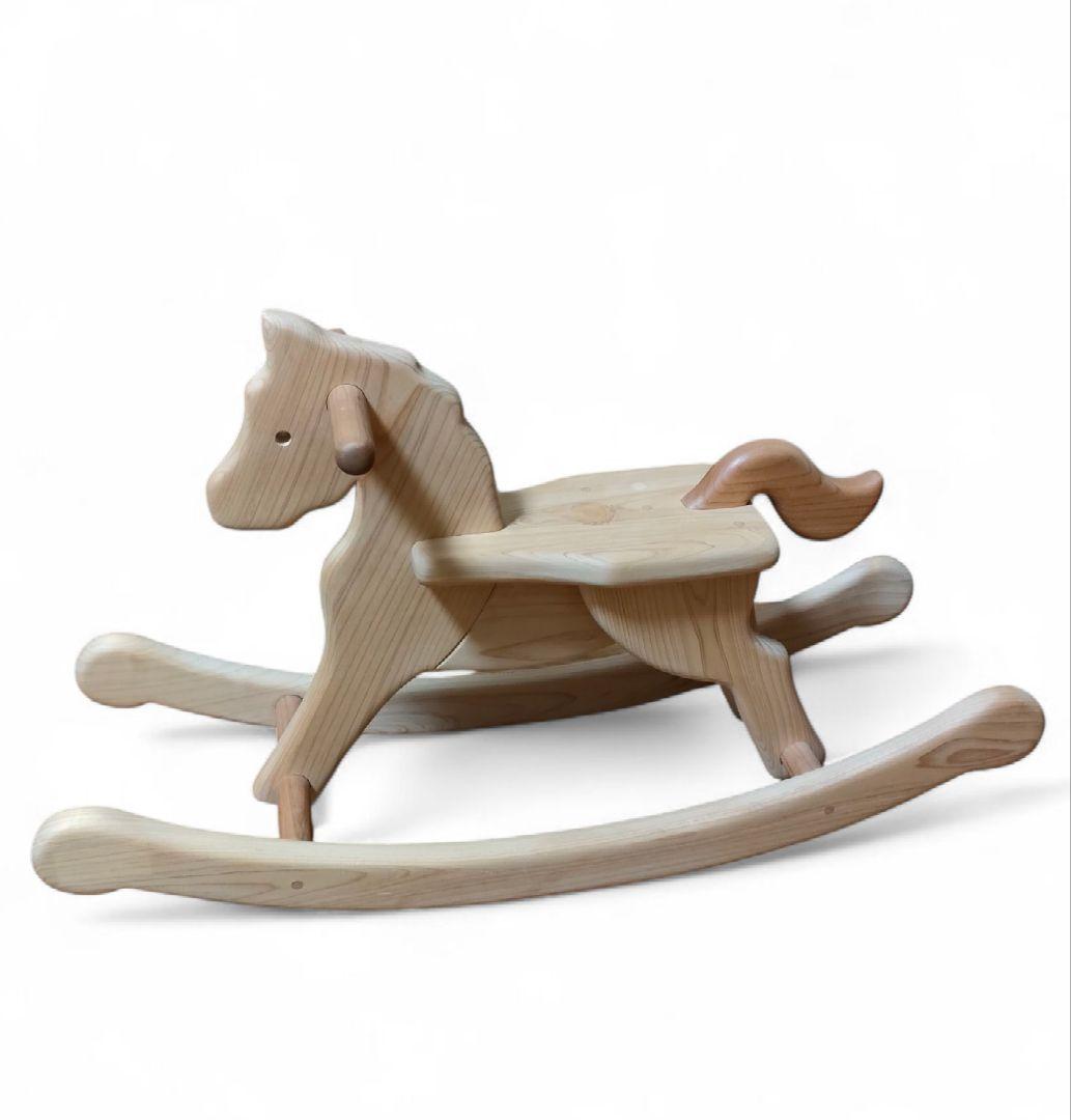 【皇室ご愛用】山のくじら舎 ハイヨー 木馬 ひのき 木製 もくば 国産 天然木