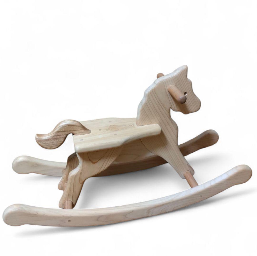 【皇室ご愛用】山のくじら舎 ハイヨー 木馬 ひのき 木製 もくば 国産 天然木