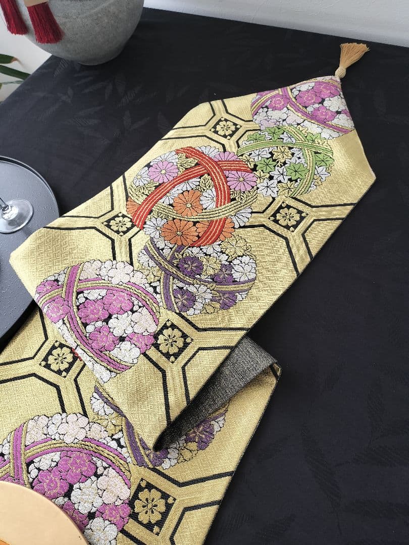 A897★逸品‼️手毬模様‼️ひな祭り‼️テーブルランナー2m16cm