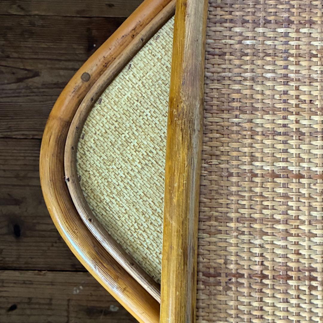 ヴィンテージ ラタン TVボード 回転式 ラック テレビ台