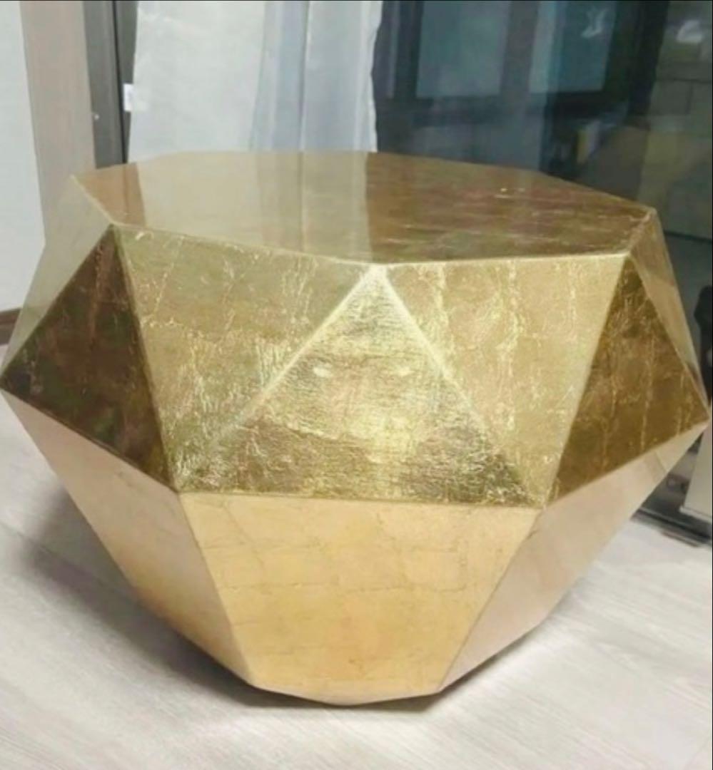 【sako】フランフラン ダイヤモンドゴールドテーブル