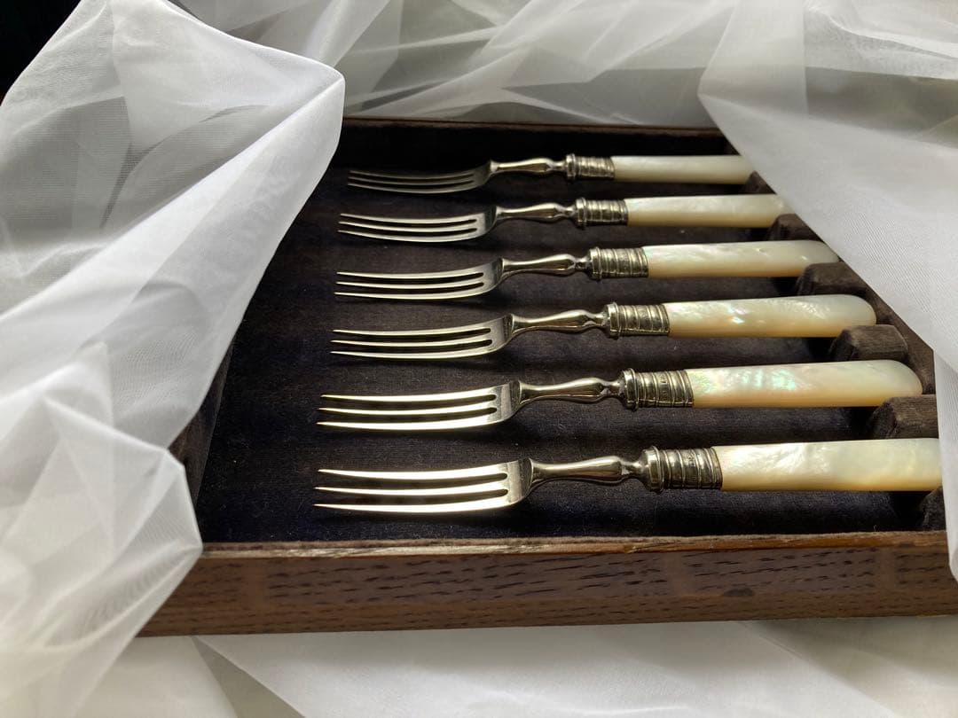 白蝶貝　ナイフ・フォークセット（各1本　2本入）